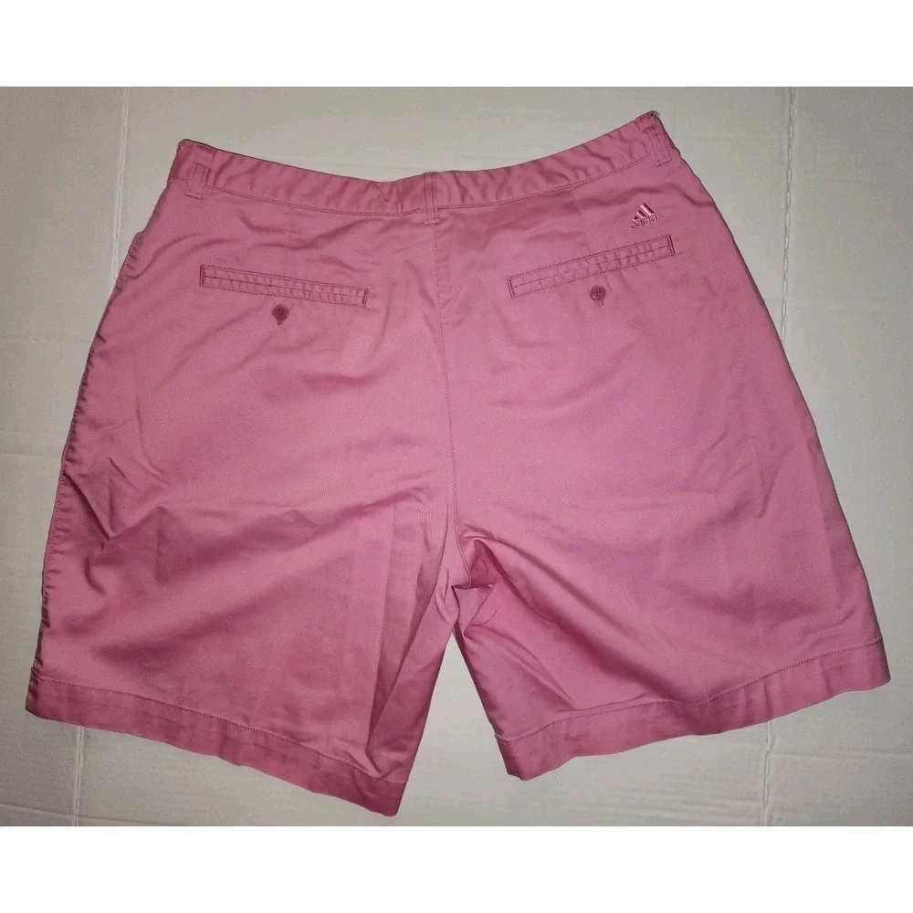 Women's Adidas  Stretch Chino Golf Shorts Size 14 Pink, Barbiecore, Preppy